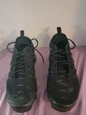 Nike Vapormax Black Men's Athletic Sneakers - Lace Up Size 12